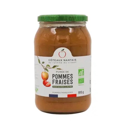 Coteaux Nantais Purée pommes fraises Bio 915g