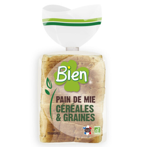 Bien Pain De Mie Céréales & Graines Bio 500g