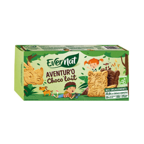 Evernat aventur'o chocolat au lait 192g