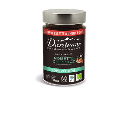 Dardenne Pâte à tartiner noisette chocolat Bio 300g