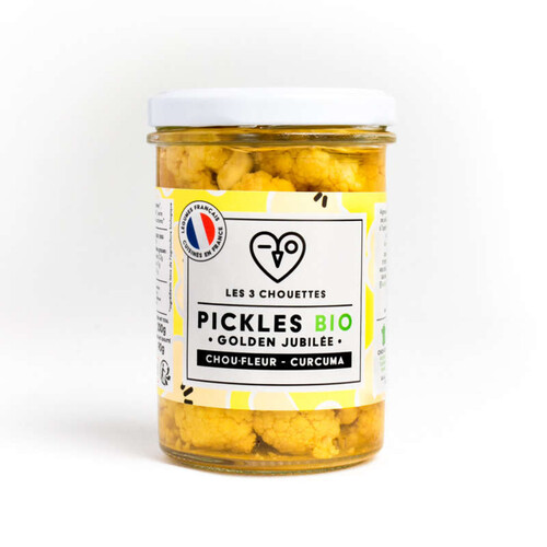 Les 3 Chouettes Pickles Chou-Fleur & Curcuma Bio 210g