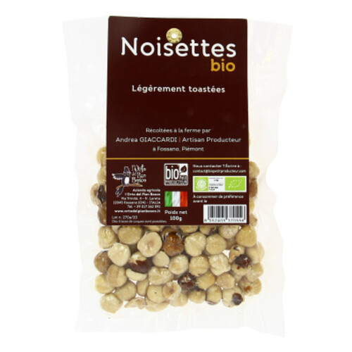 L'Orto Del Pian Bosc Noisettes du Piémont Bio 100g