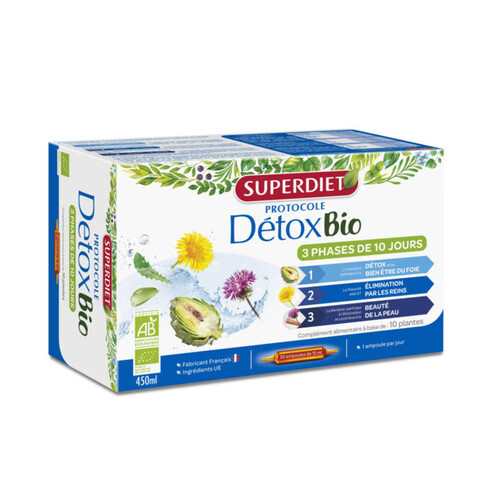 Superdiet Protocole Détox Bio Ampoule X30