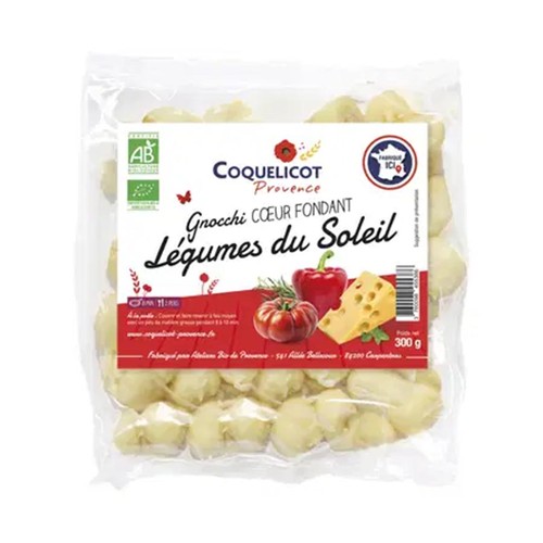 Coquelicot Gnocchi coeur fondant légumes du soleil Bio 300g