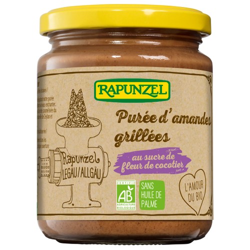 Rapunzel purée d'amandes grillées sucre de fleur de cocotier bio 250g