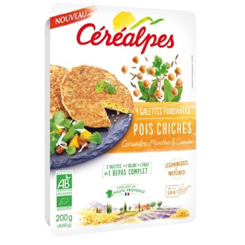 Cerealpes Galettes De Pois Chiches Bio x4 200g