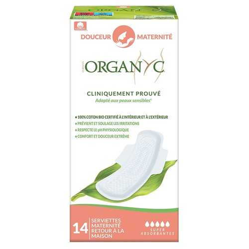 Organyc Douceur Maternité Serviettes x14