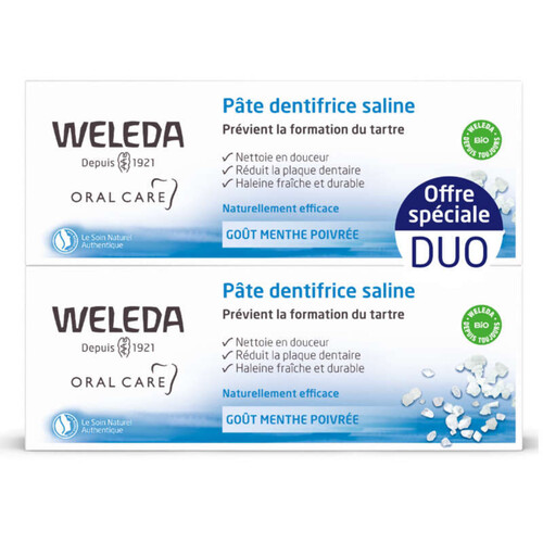 Weleda Duo Pâte Dentifrice Saline 2X75 ml