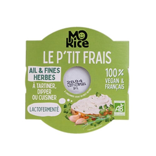 Morice Le P'tit Frais à Tartiner Ail & Fines Herbes Lacto fermenté 100% vegan 125g