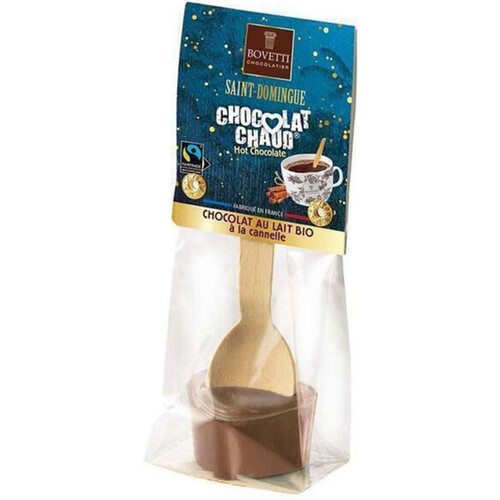 Biovetti Chocolatier Cuillère Chocolat Chaud au Lait Bio & Canelle 35g