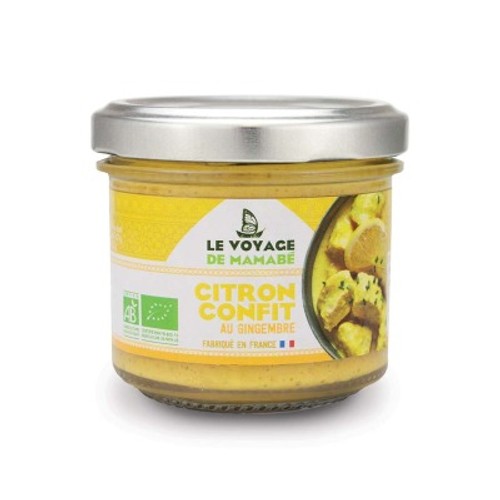Le Voyage de Mamabe Purée de citron confit au gingembre 105g Bio