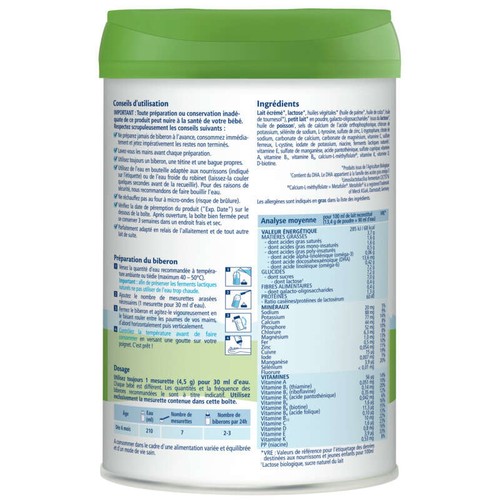 Hipp Biologique Lait 2 Combiotic dès 6 mois 800g