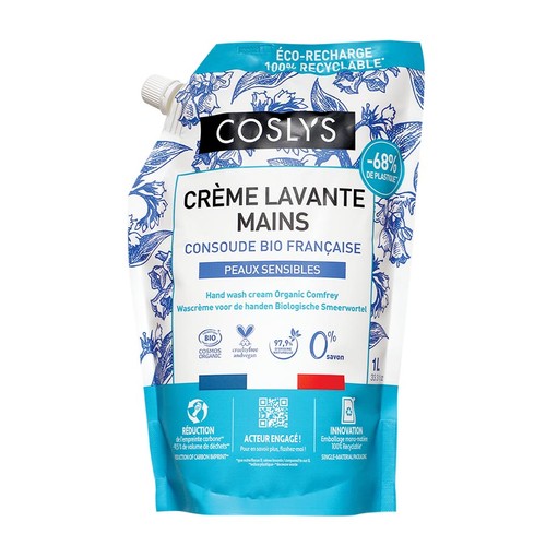 Coslys Recharge Crème Lavante Consoude Bio Française 1L