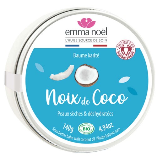 Emma Noël Baume Gourmand au Karité et au Coco, Bio 140g