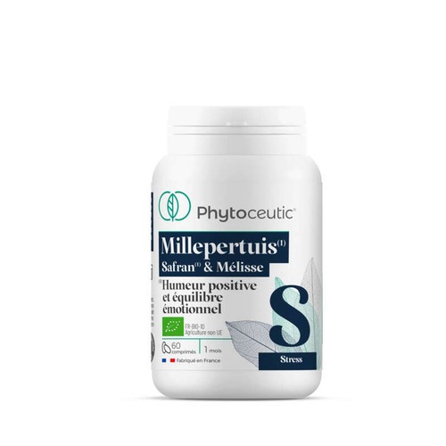 Phytoceutic Institut Phytoceutic Millepertuis Safran Et Mélisse Bio 60 Comprimés