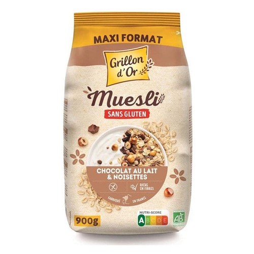 Grillon d'Or Muesli Chocolat au Lait & Noisettes sans Gluten 900g