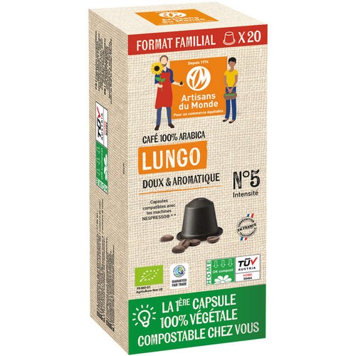 Artisans Du Monde Lungon°5 Bio 20 Capsules Expresso
