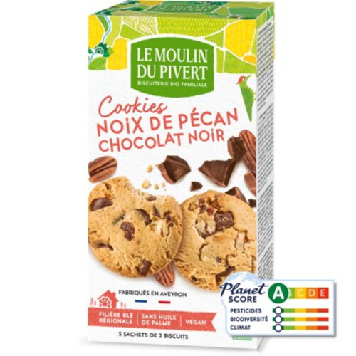 Moulin Du Pivert Cookie Pécan & Pépites De Chocolat Bio 175g