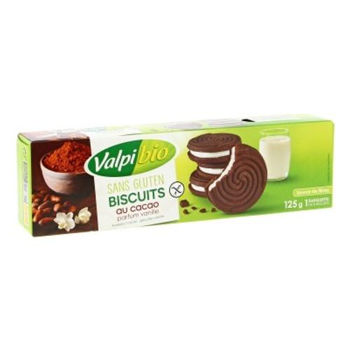 Valpibio Biscuits Au Cacao & Vanille Sans Gluten 225G Bio