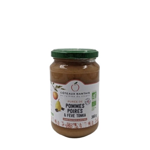 Les côteaux Nantais Purée pommes poires tonka Bio 360g