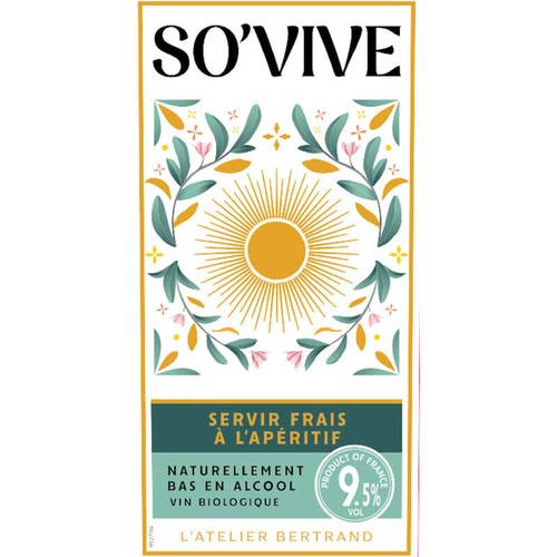 So’Vive  Vin Blanc Bas en Alcool 75cl