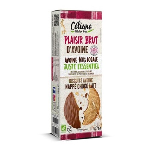 Céliane Gluten Free Biscuits Avoine nappés Chocolat au Lait 125g