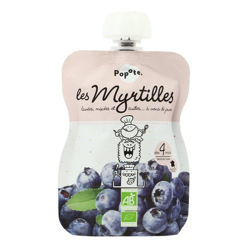Popote Gourde de Myrtilles Dès 4 Mois 120g