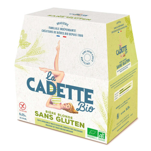 La Cadette Bière Blonde sans gluten 5° bio 6x25cl