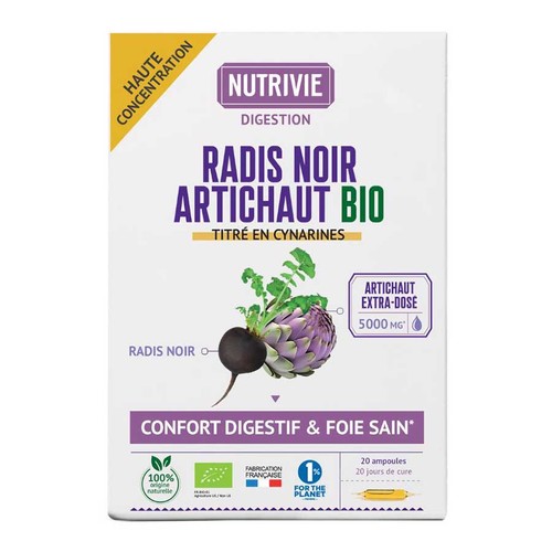 Nutrivie Radis Noir Artichaut Bio 20 Ampoules