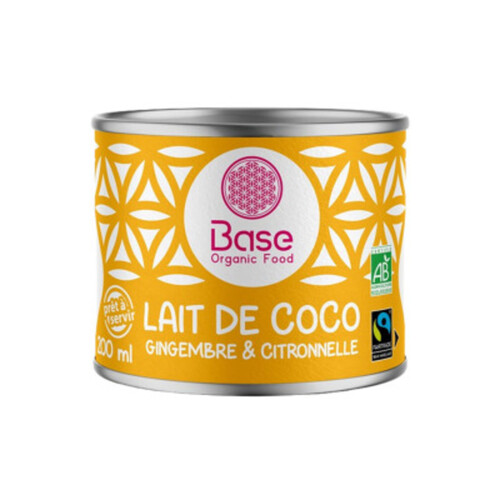 Base Organic Food Lait de coco gingembre Bio 200ml