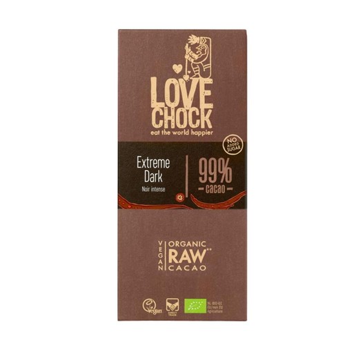Lovechock Tablette Chocolat Noir Cru 99% Bio 70g