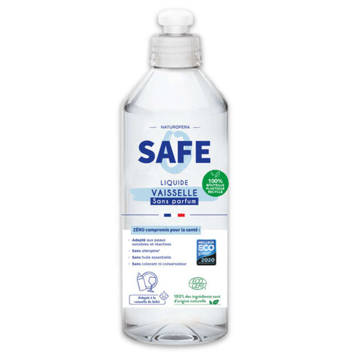 Safe Liquide Vaisselle Ultra Brillance Safe Rpet (Sans Parfum) 500Ml