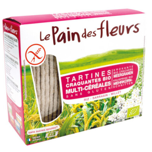 Le Pain Des Fleurs Tartines Craquantes Multi-Céréales Sans Gluten Bio 150G