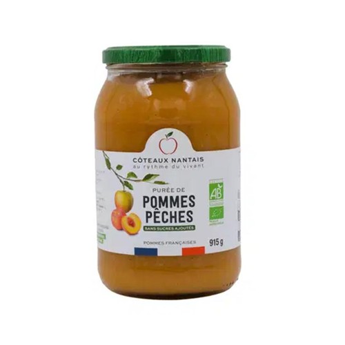 Coteaux Nantais Purée pomme pêche Bio 915g
