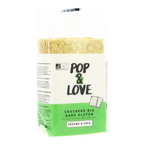 Pop & Love Crackers Sésame & Chia Sans Gluten 200g