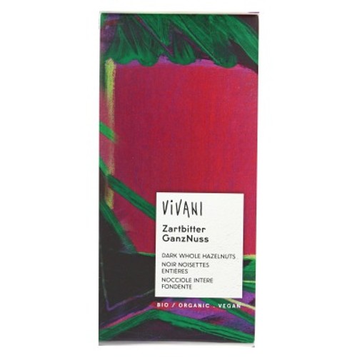 Vivani Chocolat Noir Noisettes Entières 100g