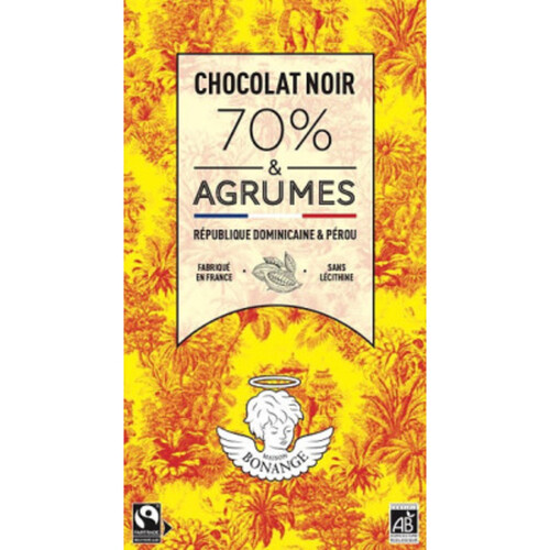 Maison Bonange Chocolat Noir & Agrumes 80g