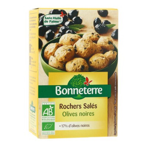 Bonneterre Rochers Salés Olives Noire Bio 90G