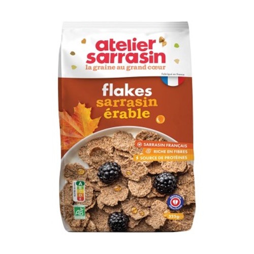 Favrichon Flakes pétales sarrasin érable Bio
 325g