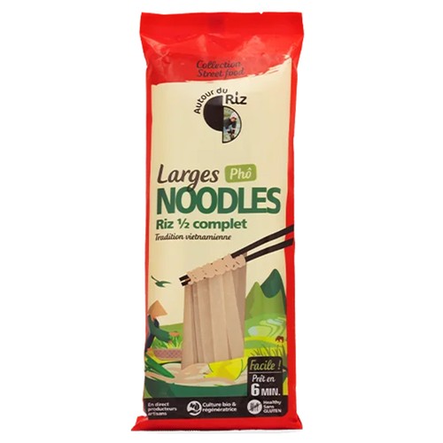 Autour du Riz Larges Noodles de Riz Phô 1/2 Complet 170g