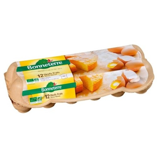 Bonneterre Œufs Frais Moyens Bio x12