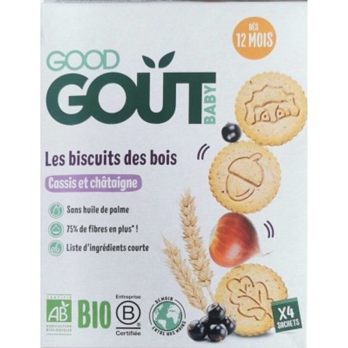Good Goût Baby Biscuits des Bois Cassis & Châtaigne Dès 12 Mois *4 80g