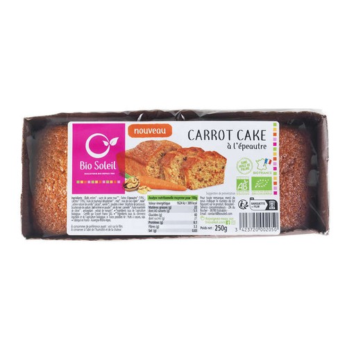 Bio Soleil Carrot Cake à l'épeautre 250g