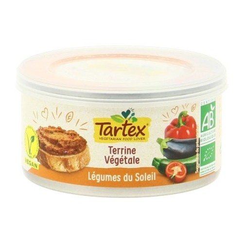 Tartex Terrine Végétale au Légumes du Soleil Bio 125g