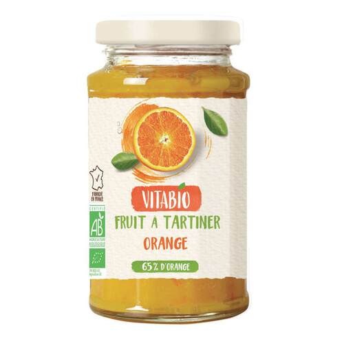 Vitabio Purée De Fruits À L'Orange, Certifié Ab