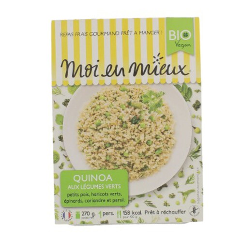 Moi En Mieux Quinoa Aux Légumes Verts Bio 270g