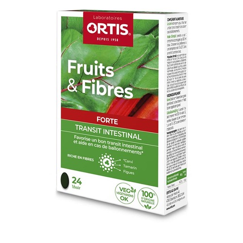Ortis Fruits & Fibres Forte Transit Intestinal 24 Comprimés