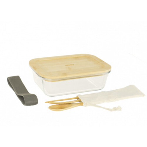 Pebbly Lunchbox Et Couverts Bambou