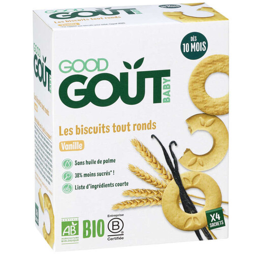 Good Goût Biscuits Bio Vanille Dès 10 Mois 80g