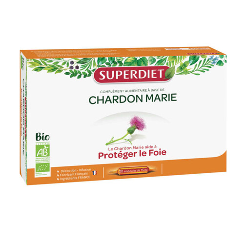 Super Diet Chardon Marie Bio - 20 Ampoules De 15Ml